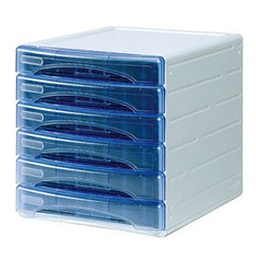 [53992] CASSETTIERA 6 CASS. OLIVIA AZZURRO TRASP. ARDA