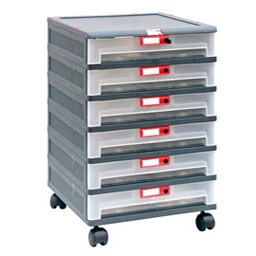 [87037] Cassettiera in PP 6 cassetti su ruote Mopla 206R