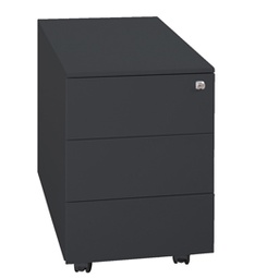 [86656] Cassettiere in metallo 3CASS. 40x59x54cm Nero Kub8