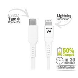 [93726] Cavo USB-C/Lightning per smartphone e tablet 1mt Eminent