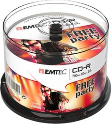 [EMTC805052CB] CD-R EMTEC 80MIN/700MB 52x SPINDLE (50pz