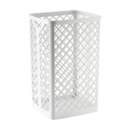 [95985] Cestino gettacarta 510 bianco listellato capacitA' Lt.35 A51001 Mar Plast
