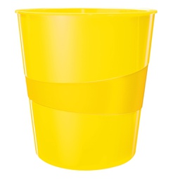 [90184] Cestino gettacarte WOW giallo 15LT LEITZ