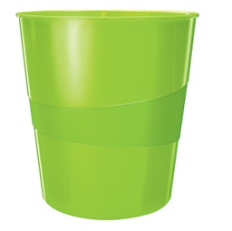 [90185] Cestino gettacarte WOW verde lime 15LT LEITZ