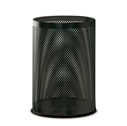 [95507] Cestino tondo nero 14L in metallo traforato