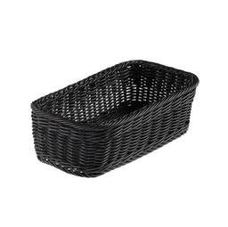 [91105] Cestino Vanity polipropilene rettangolare 32,5x17,5x10h cm nero Leone