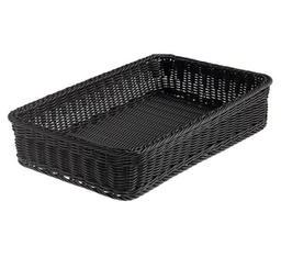 [91107] Cestino Vanity polipropilene rettangolare 53x32,5x10h cm nero Leone