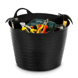 [74511] CESTONE FLEXY 40LT D48cm H37.5cm NERO CEP