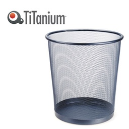 [72831] CESTRINO GETTACARTE IN METALLO 12,3LT NERO TITANIUM
