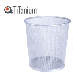 [72830] CESTRINO GETTACARTE IN METALLO 12,3LT SILVER TITANIUM