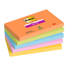 [94364] Cf. 5pz blocco 90fg. Post-it® Super Sticky 76x127mm 655-5SS- BOOS Boost