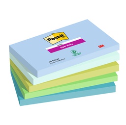 [94366] Cf. 5pz blocco 90fg. Post-it® Super Sticky 76x127mm 655-5SS- OAS Oasis