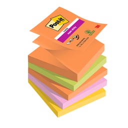 [94357] Cf. 5pz blocco 90foglietti Post-itÂ® Super Sticky Z-Notes 76x76mm R330-5SS-BOOS