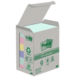 [94384] Cf. 6pz blocco 100fg. Post-itÂ® Notes Green 38x51mm 653-1GB NATURAL