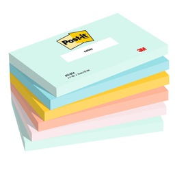 [95659] Cf. 6pz blocco 100fg. Post-it® 76x127mm 655-BEA Beachside