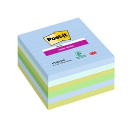 [94691] Cf. 6pz blocco 90fg. Post-itÂ® Super Sticky 100x100mm righe Oasis 675-6SS-OAS