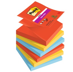 [94354] Cf. 6pz blocco 90foglietti Post-it® Super Sticky Z-Notes 76x76mm R330-6SS-PLAY
