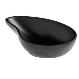 [96748] Ciotola a goccia fingerfood in melamina nera 10x6,5x2,4 cm Leone