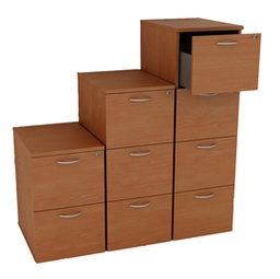 [86717] Classificatore 3 CASSETTI per cartelle sosp. H107,2cm Noce Chiaro - Filing