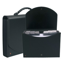 [71901] CLASSIFICATORE A 13 TASCHE 33x26cm IN PPL NERO EXACASE