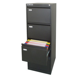 [80127] CLASSIFICATORE Kubo 4 CASSETTI per CART. SOSPESE NERO H 132cm