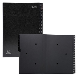 [82456] Classificatore numerico 1-31 Ordonator per A4 nero 25x33cm Exacompta