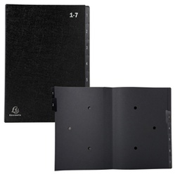 [82454] Classificatore numerico 1-7 Ordonator per A4 nero 25x33cm Exacompta