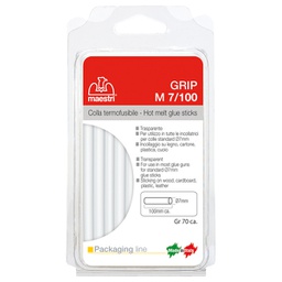 [98258] Colla termofusibile 10cm D7mm blister 70gr trasparente M7/100 Ro-Ma