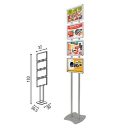 [53829] COLONNA CON 4 CORNICE A SCATTO A4 ORIZZ. INFO 04