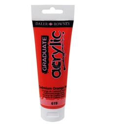 [85519] Colore acrilico fine Graduate tubo 120ml arancio cadmio scuro im. Daler Rowney