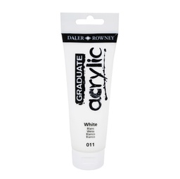 [85484] Colore acrilico fine Graduate tubo 120 ml bianco Daler Rowney