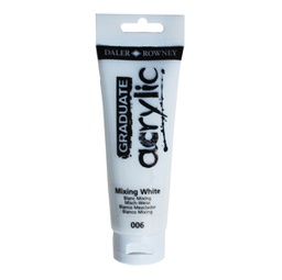 [85483] Colore acrilico fine Graduate tubo 120 ml bianco miscela Daler Rowney