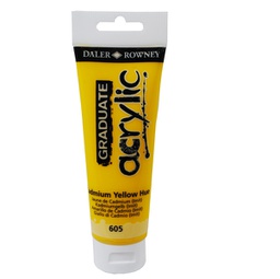[85517] Colore acrilico fine Graduate tubo 120ml giallo cadmio imit. Daler Rowney