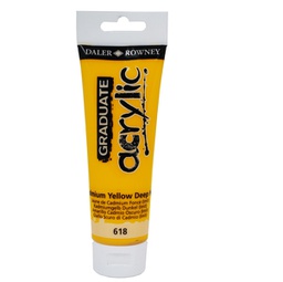 [85518] Colore acrilico fine Graduate tubo 120ml giallo cadmio scuro im. Daler Rowney