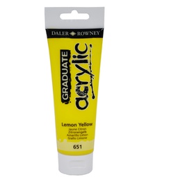 [85521] Colore acrilico fine Graduate tubo 120ml giallo limone Daler Rowney