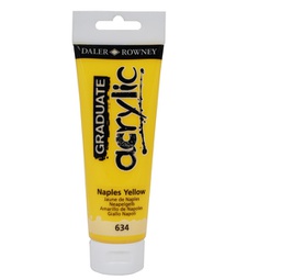 [85520] Colore acrilico fine Graduate tubo 120ml giallo Napoli Daler Rowney