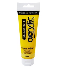 [85516] Colore acrilico fine Graduate tubo 120ml giallo primario Daler Rowney