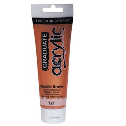 [85528] Colore acrilico fine Graduate tubo 120ml marrone metal Daler Rowney
