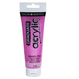 [85529] Colore acrilico fine Graduate tubo 120ml rosa metal Daler Rowney