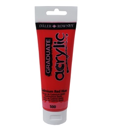 [85508] Colore acrilico fine Graduate tubo 120 ml rosso cadmio imit. Daler Rowney