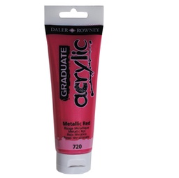 [85527] Colore acrilico fine Graduate tubo 120ml rosso metal Daler Rowney