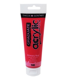 [85511] Colore acrilico fine Graduate tubo 120ml rosso primario Daler Rowney