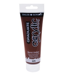 [85499] Colore acrilico fine Graduate tubo 120 ml terra d'ombra bruciata Daler Rowney
