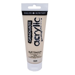 [85486] Colore acrilico fine Graduate tubo 120 ml titanium buff Daler Rowney