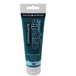 [85505] Colore acrilico fine Graduate tubo 120 ml verde ftalo Daler Rowney