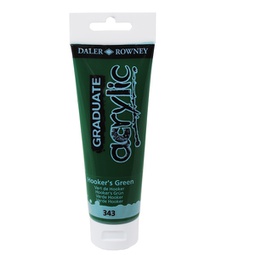 [85502] Colore acrilico fine Graduate tubo 120 ml verde Hooker Daler Rowney