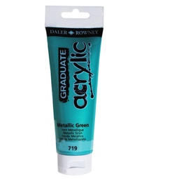 [85526] Colore acrilico fine Graduate tubo 120ml verde metal Daler Rowney