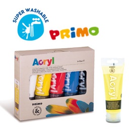 [73624] COLORE ACRILICO FINE tubo da 75ml ASTUCCIO 5 COLORI