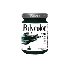 [85244] Colore vinilico Polycolor vasetto 140 ml nero Maimeri