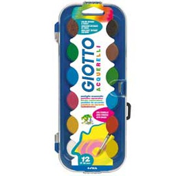 [40479] COLORI ACQUERELLO IN 12 COLORI pastiglie da D30mm GIOTTO